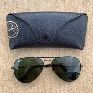 RayBan Black Aviator Sunglasses